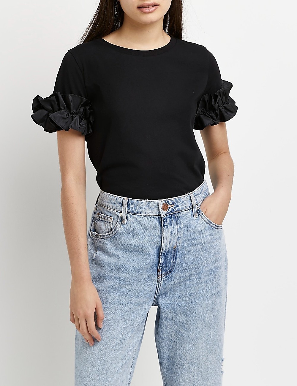 Bluza River Island, negru - 1 | YEO