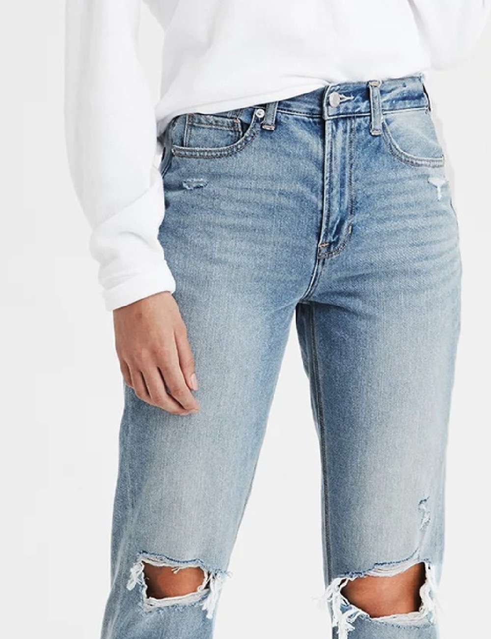 Blugi American Eagle, albastru - 1 | YEO