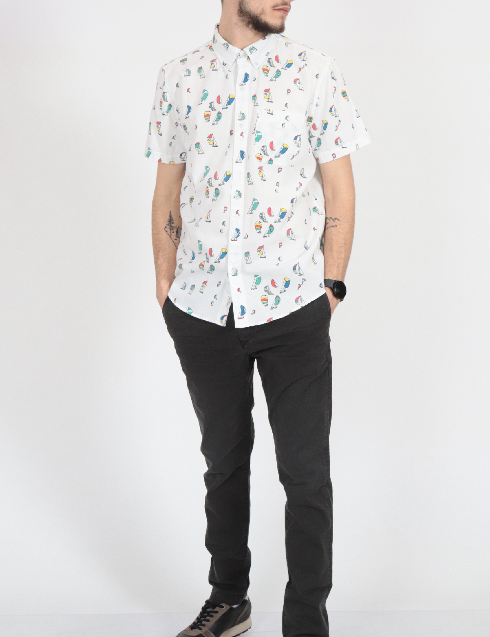Camasa American Eagle, alb