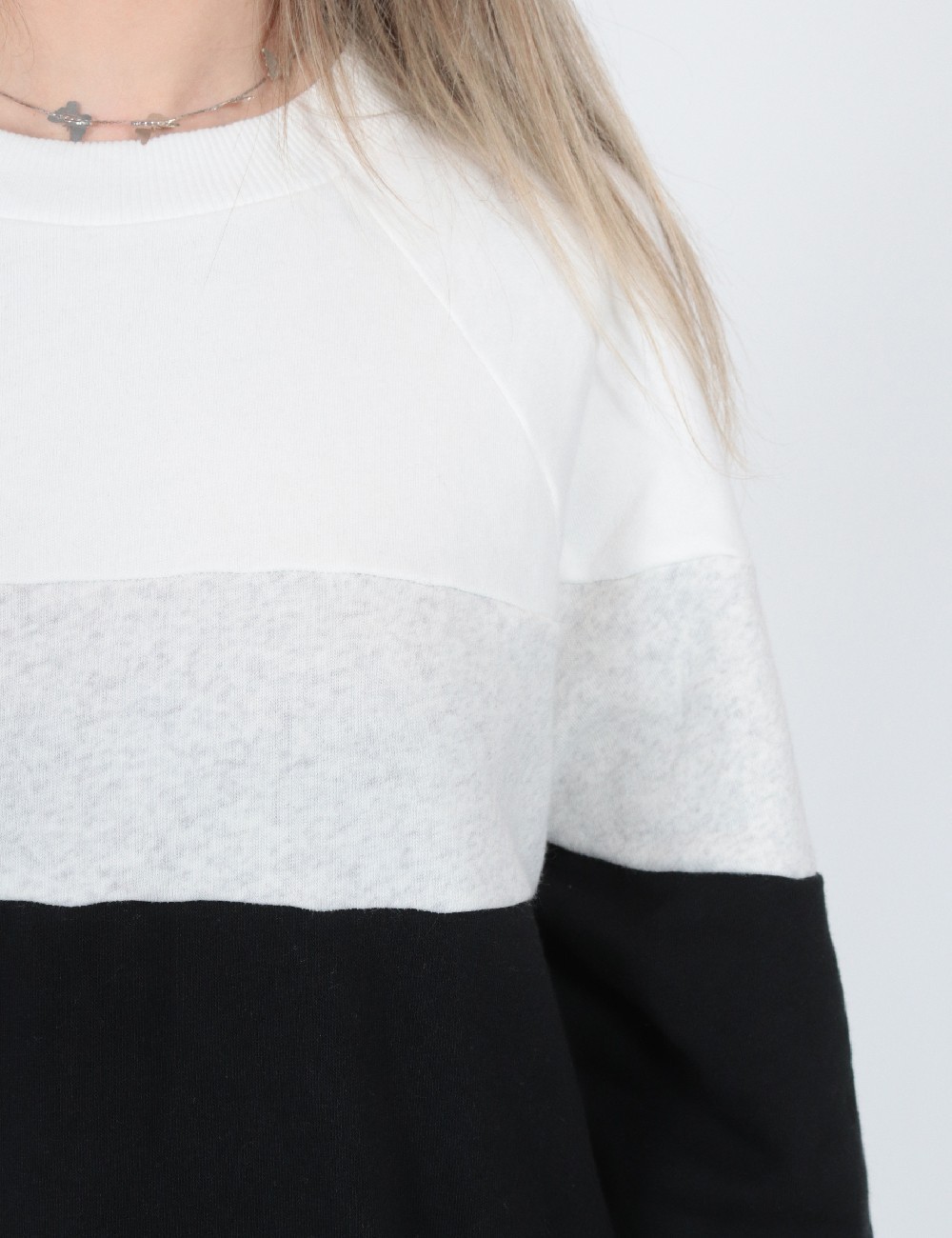 Bluza Oversize American Eagle, alb/negru - 1 | YEO