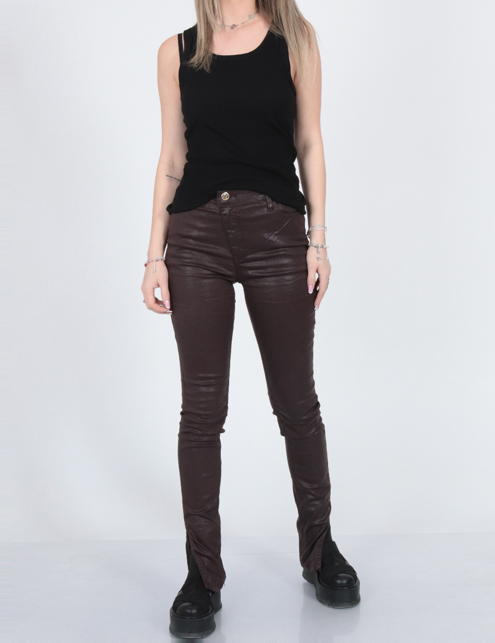Pantaloni River Island, maro