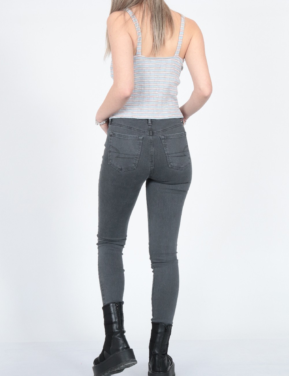 Blugi American Eagle, gri - 1 | YEO