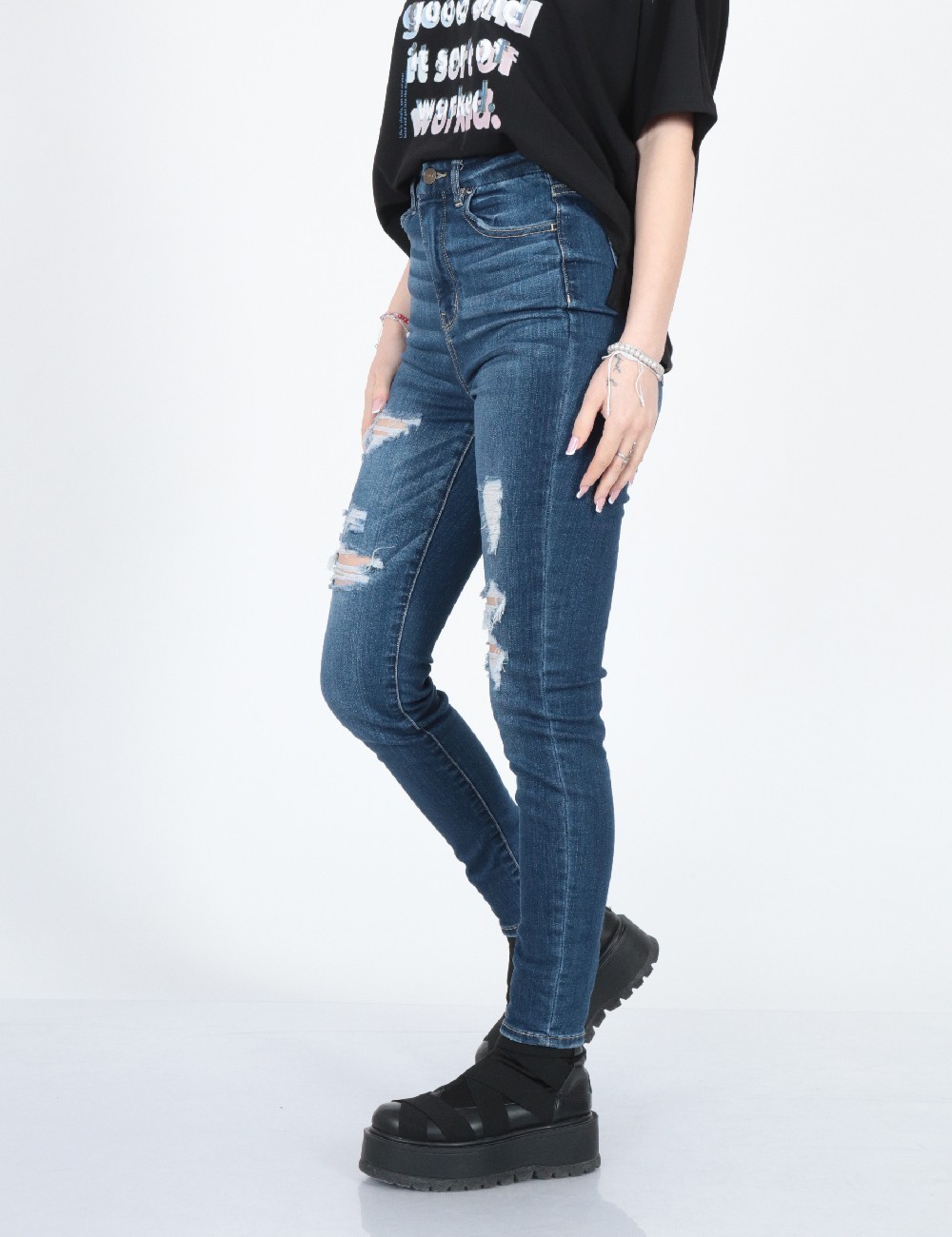 Blugi American Eagle, albastru - 1 | YEO