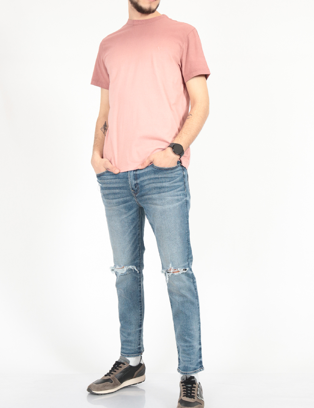 Tricou American Eagle, roz pudra inchis