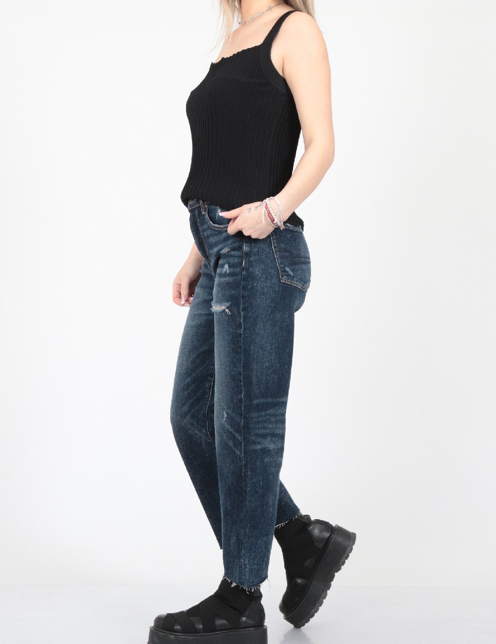 Blugi American Eagle, albastru - 1 | YEO