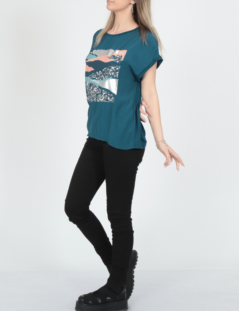Tricou s.Oliver, albastru - 1 | YEO