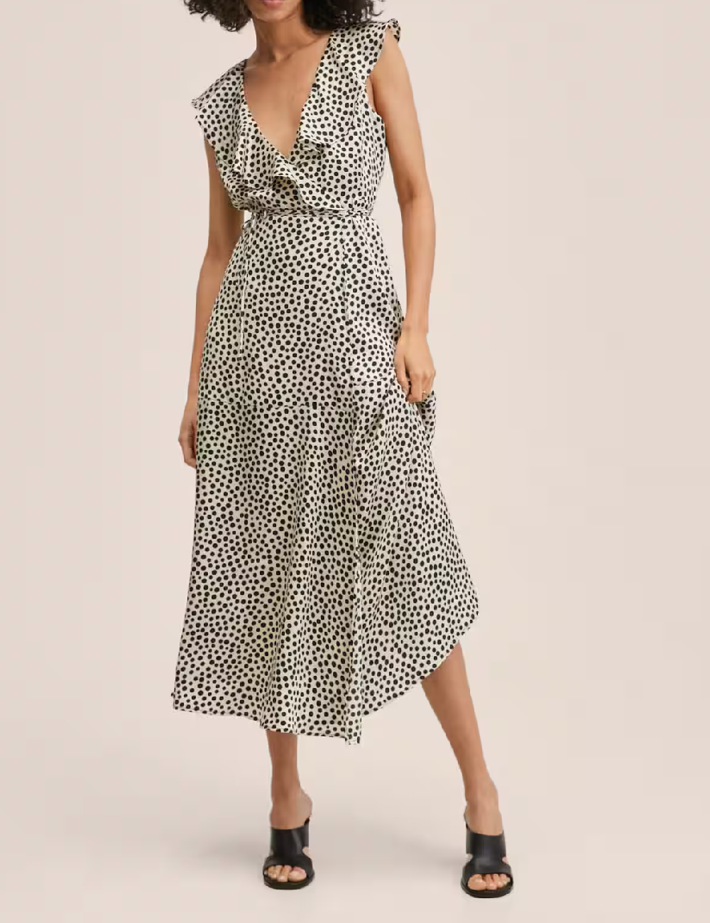 Rochie medie Mango, crem
