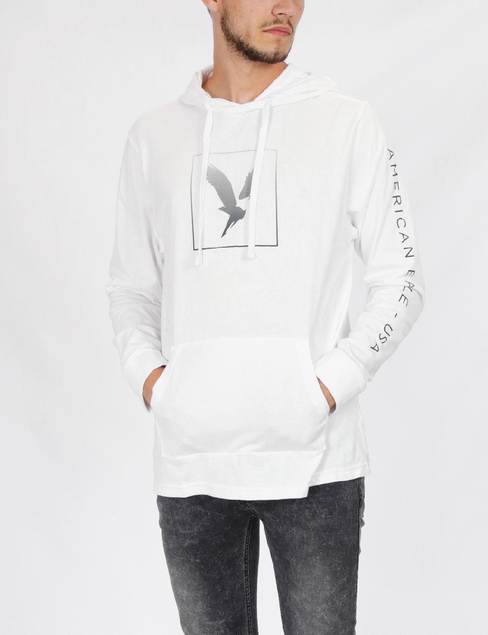 Hanorac American Eagle, alb