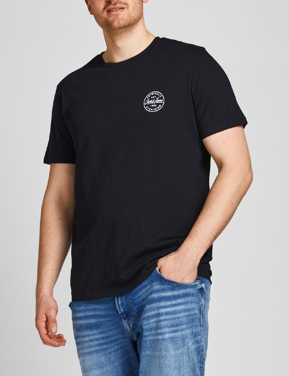 Tricou Jack&Jones Plus Size Men, negru