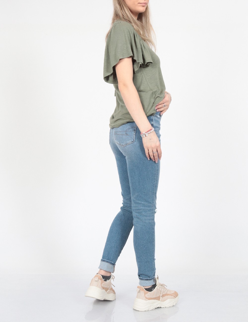 Blugi American Eagle, albastru - 1 | YEO