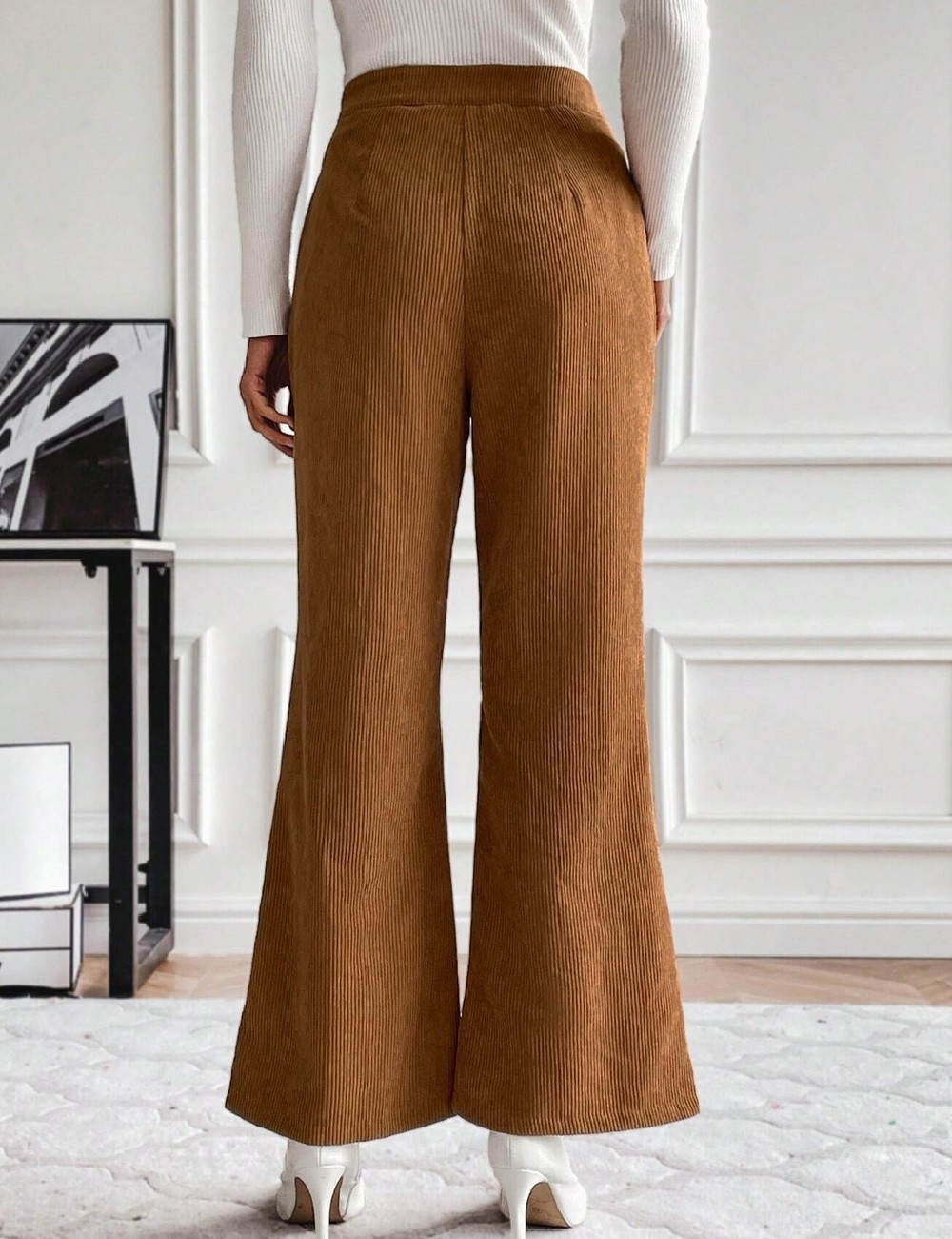 Pantaloni SHEIN, maro - 1 | YEO