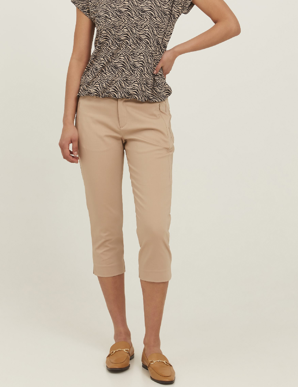 Pantaloni Dranella, crem