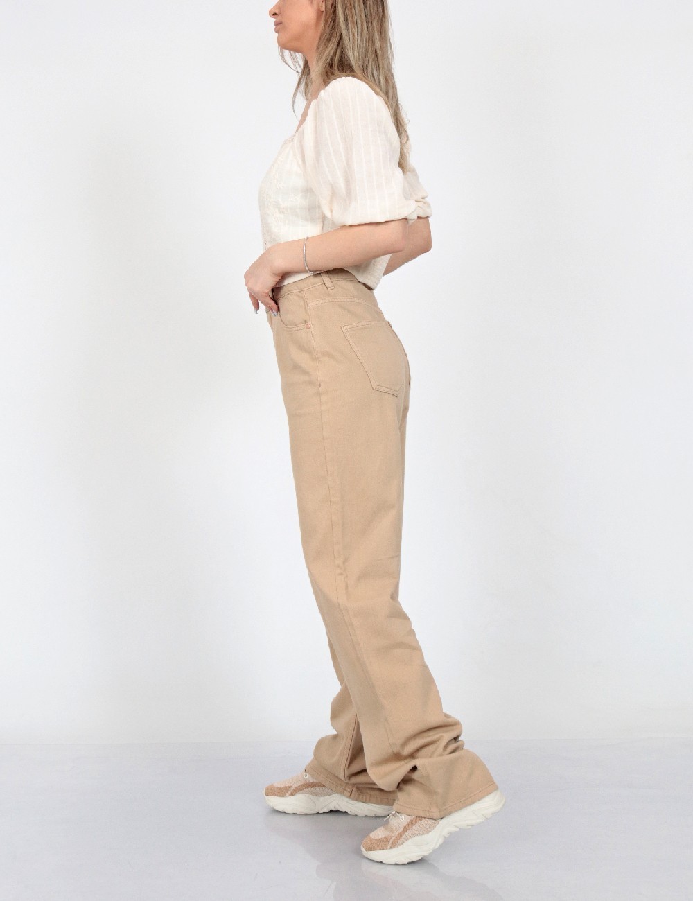 Pantaloni Only, crem - 1 | YEO