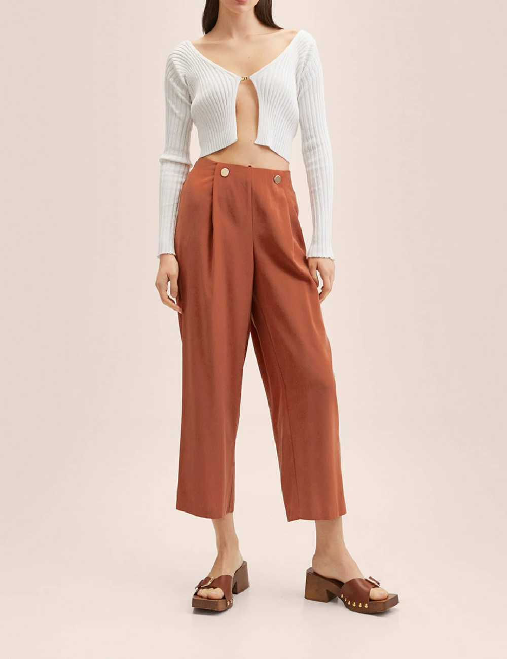 Pantaloni Mango Violeta, maro
