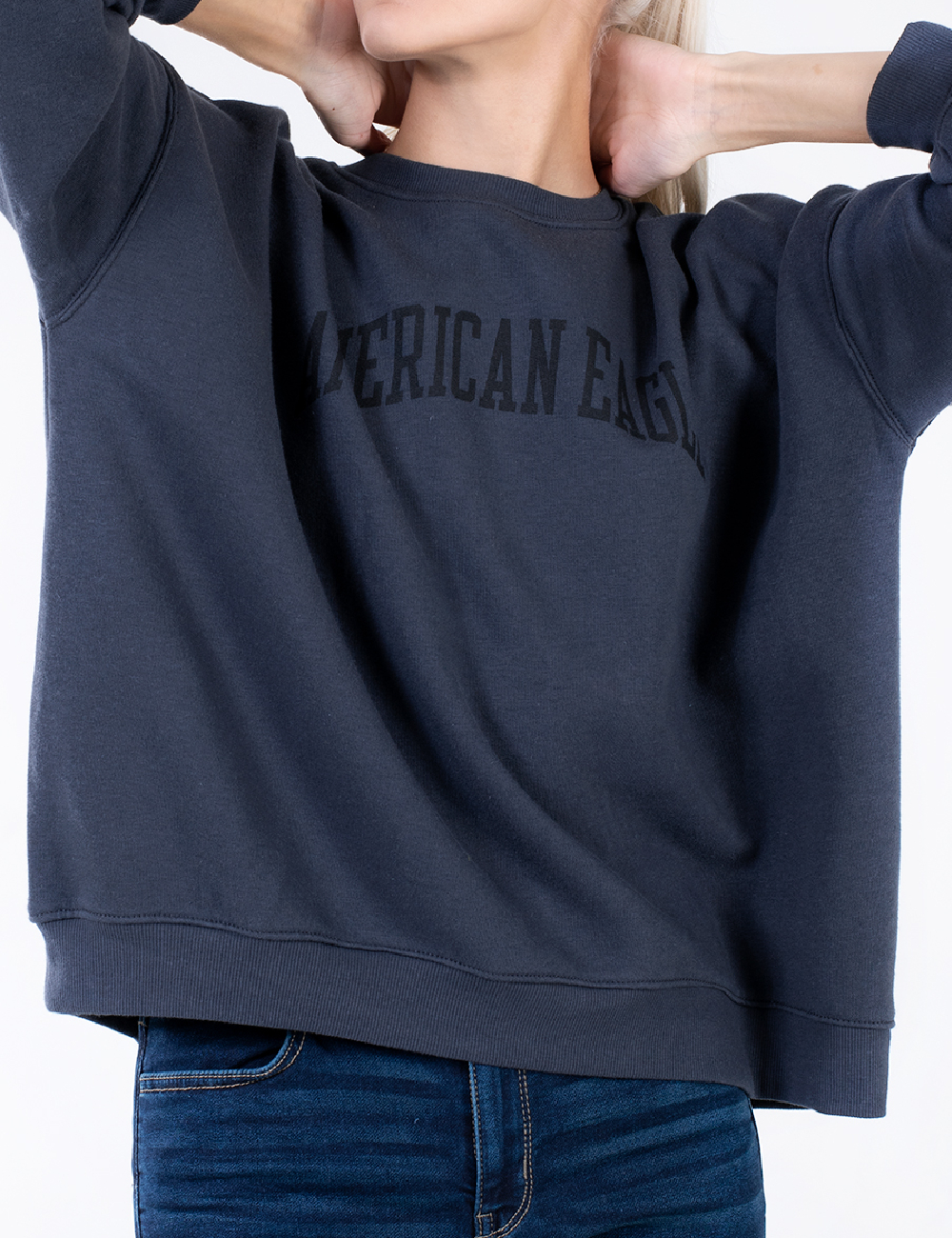 Bluza Oversize American Eagle, bleumarin