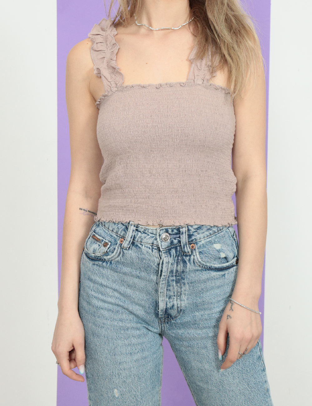 Top aerie, roz pudra