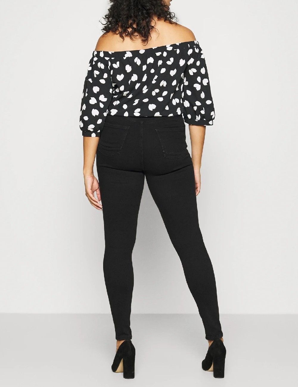 Blugi Only Carmakoma, negru - 1 | YEO