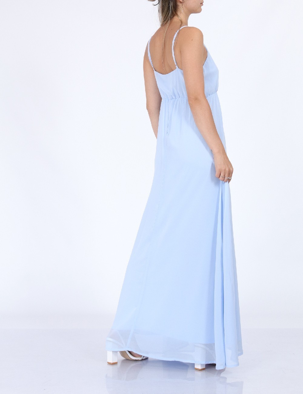Rochie lunga Vila, albastru - 1 | YEO