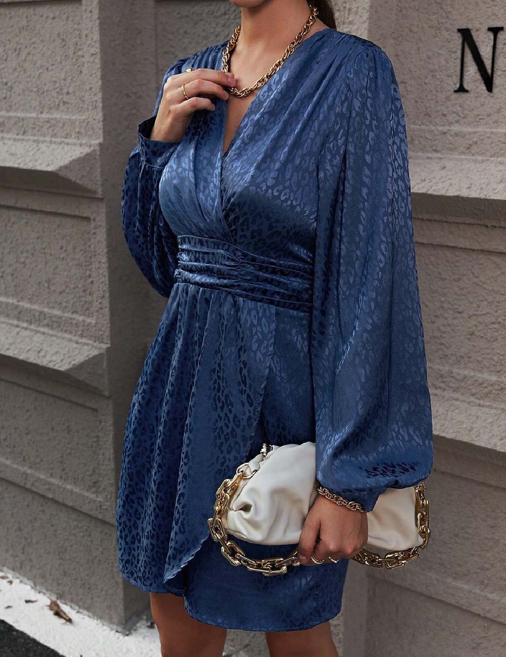 Rochie scurta SHEIN, bleumarin - 1 | YEO