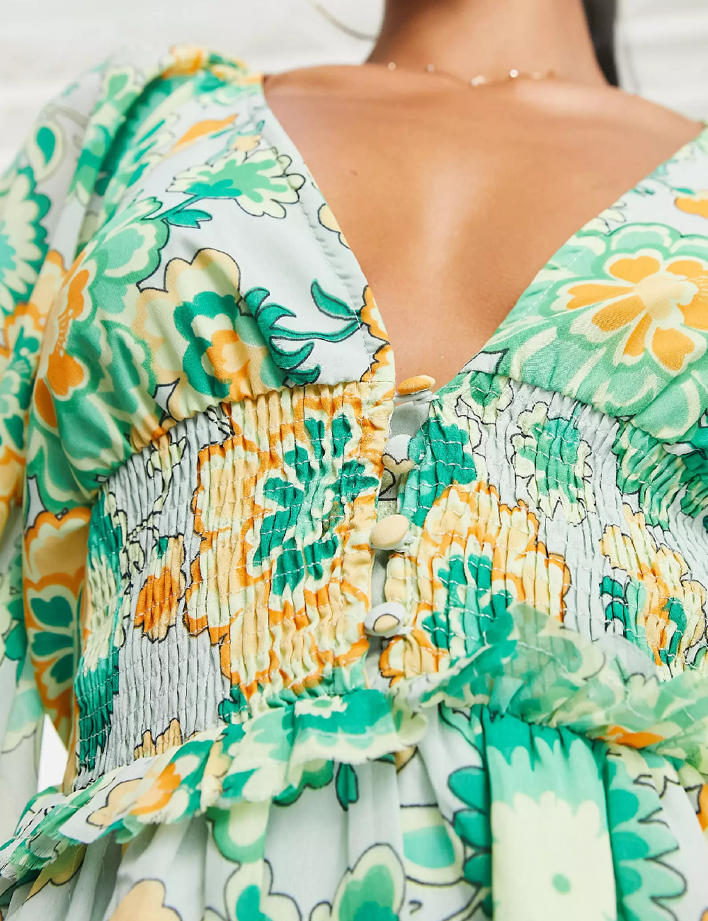Rochie scurta ASOS, verde - 1 | YEO