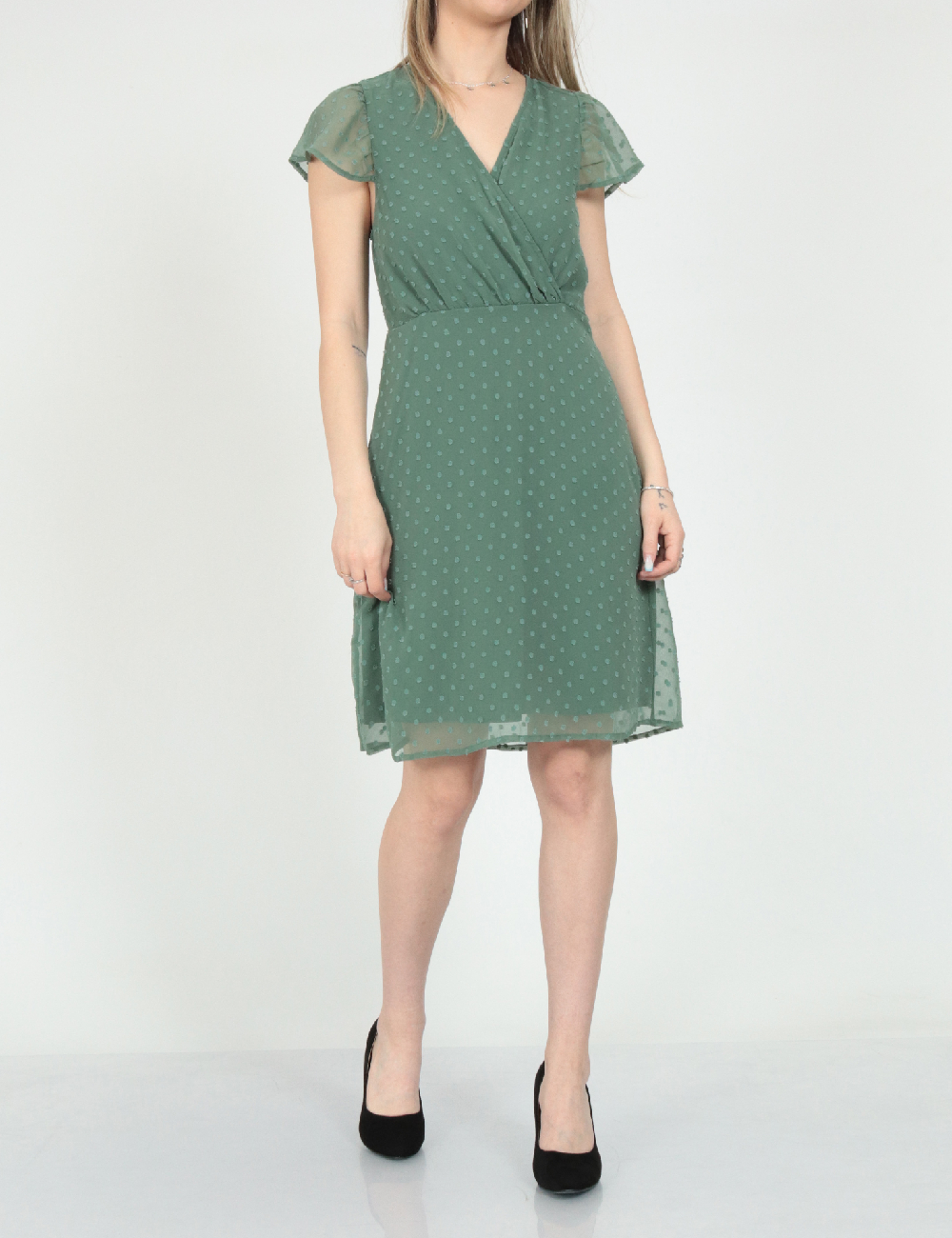 Rochie scurta Vila, verde