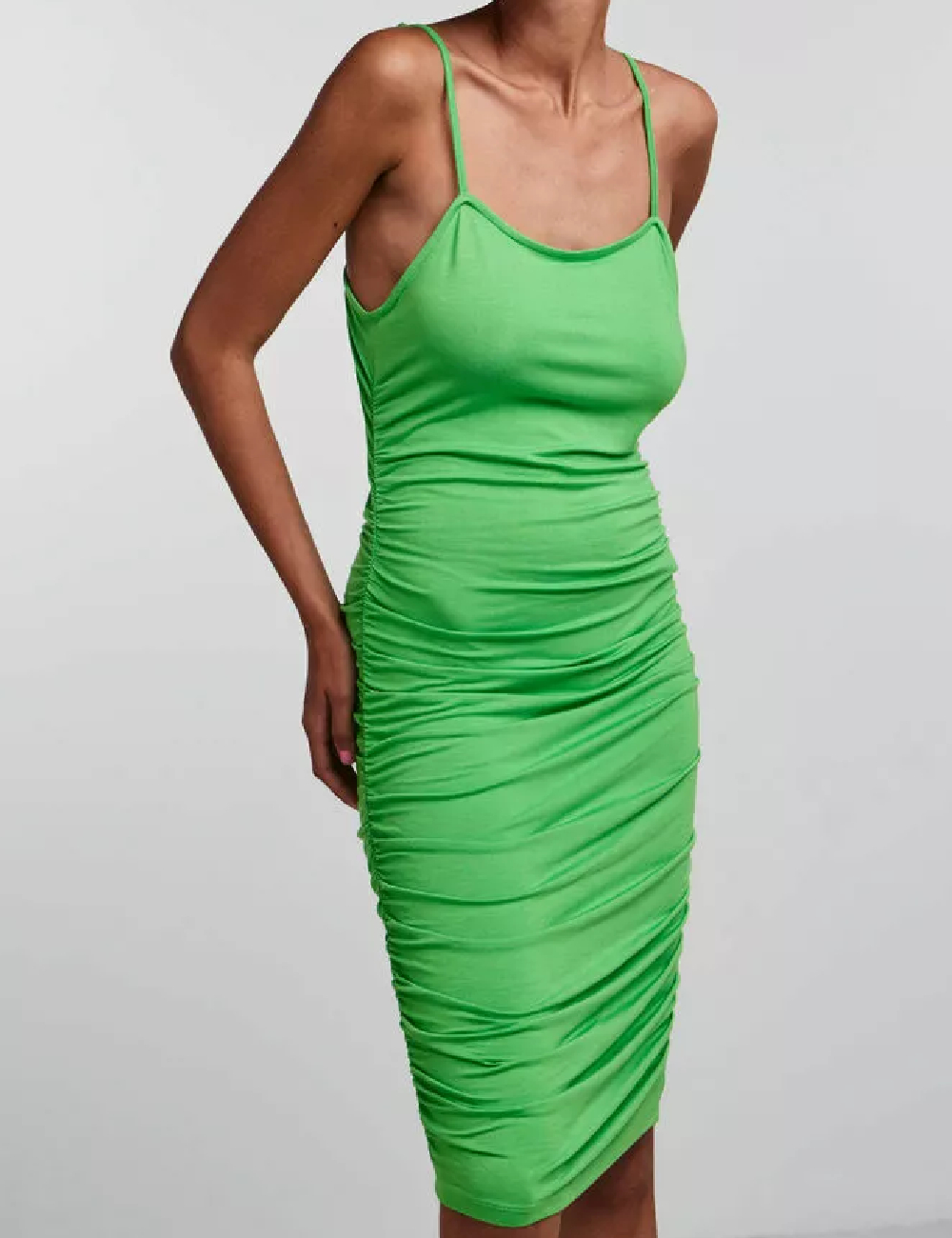 Rochie medie Pieces, verde