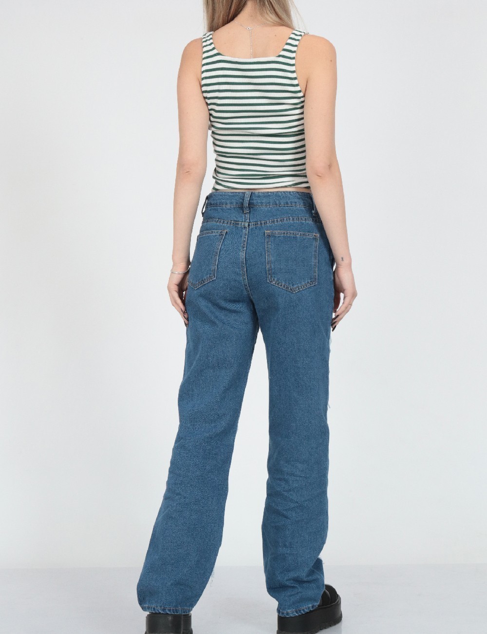 Top ASOS, alb/verde - 1 | YEO