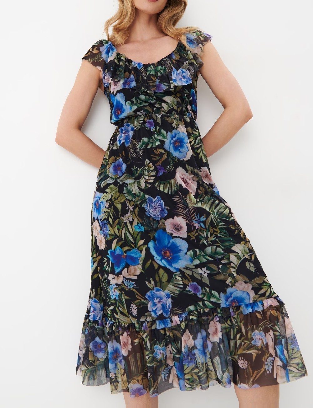 Rochie medie Mohito, floral - 1 | YEO