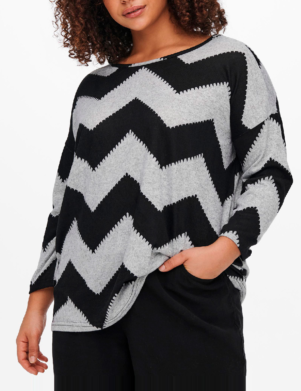 Bluza Only Carmakoma, gri