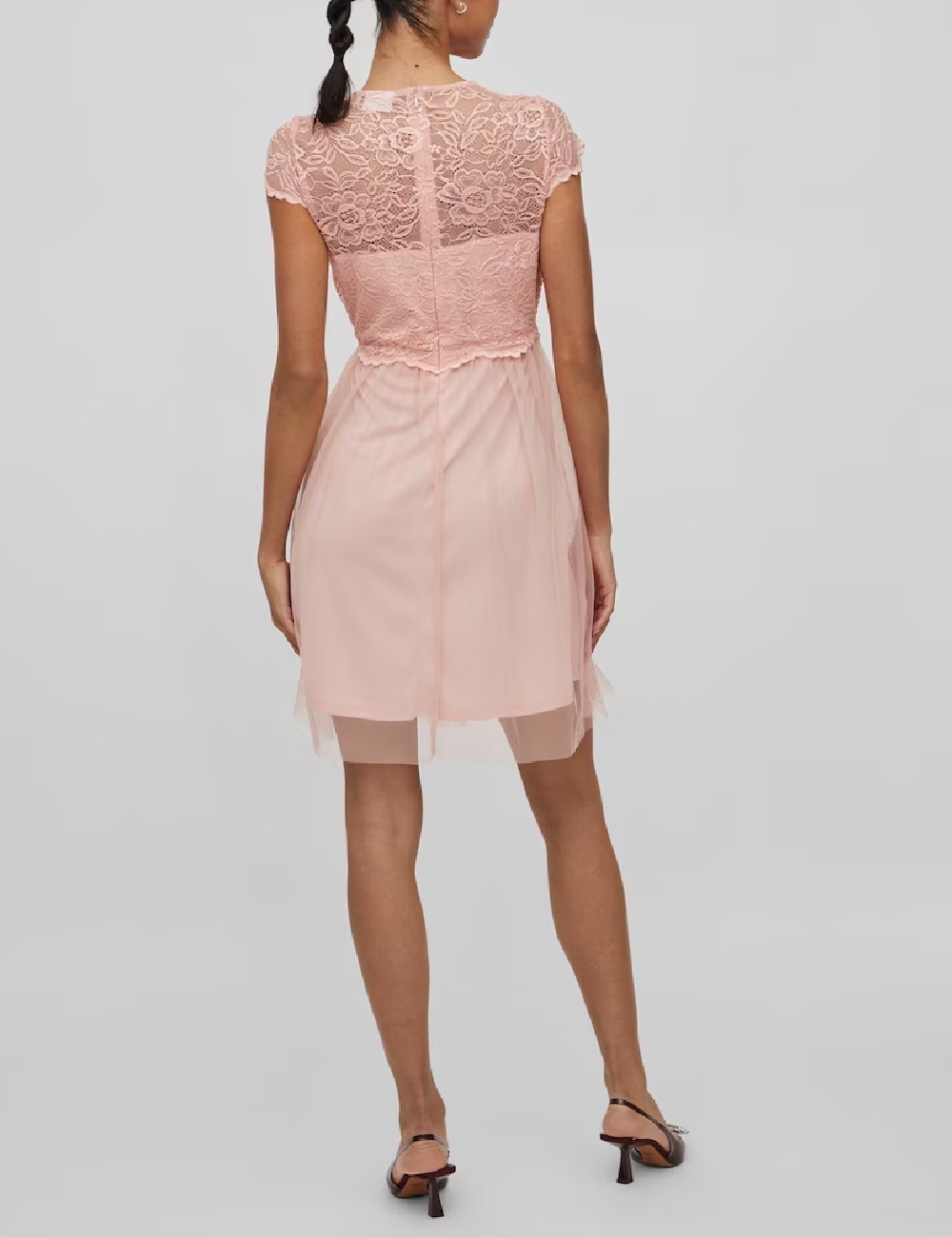 Rochie scurta Vila, roz - 1 | YEO