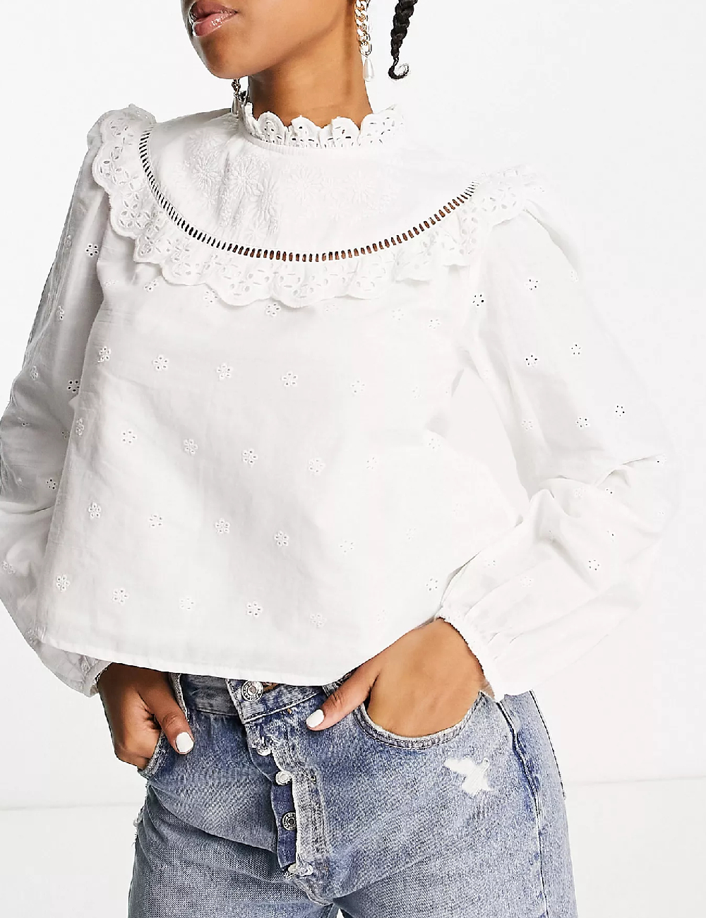 Bluza Miss Selfridge, alb