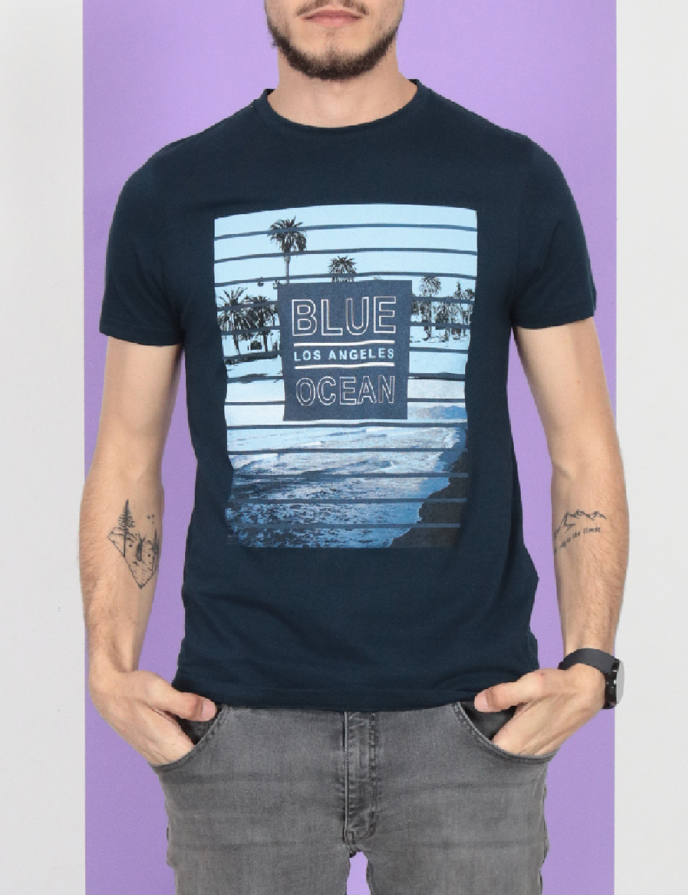 Tricou Milano Bulls, bleumarin