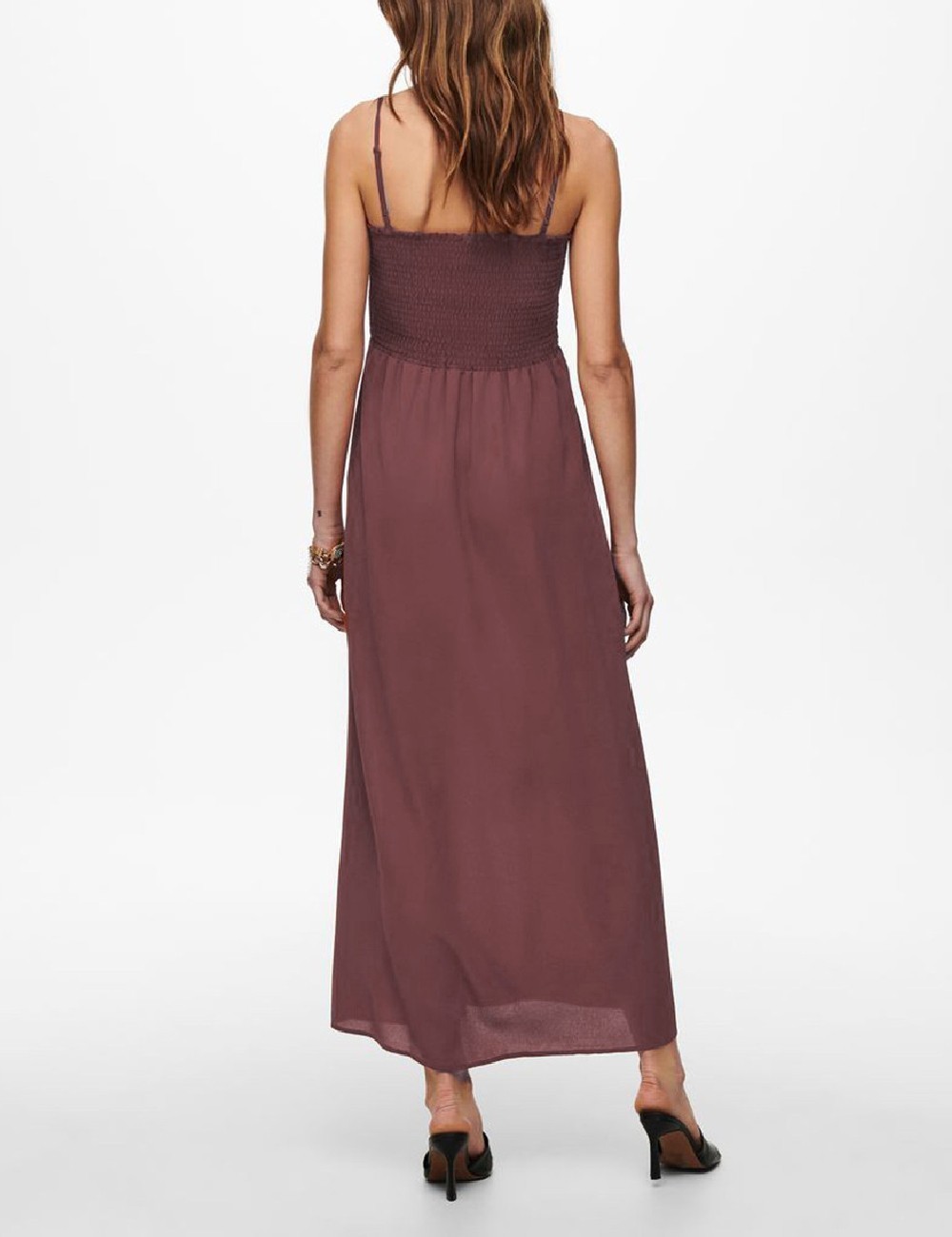 Rochie lunga Only, roz pudra inchis - 1 | YEO