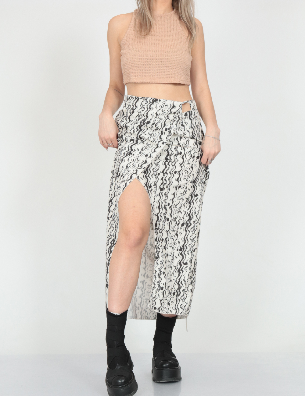 Fusta emery rose, ecru
