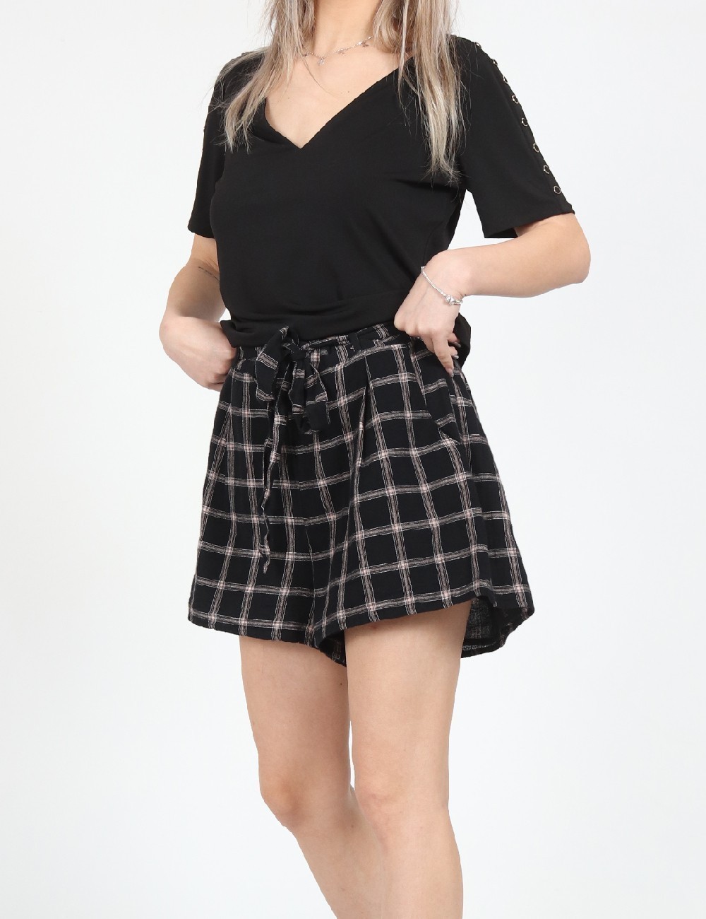 Pantaloni scurti American Eagle, negru - 1 | YEO