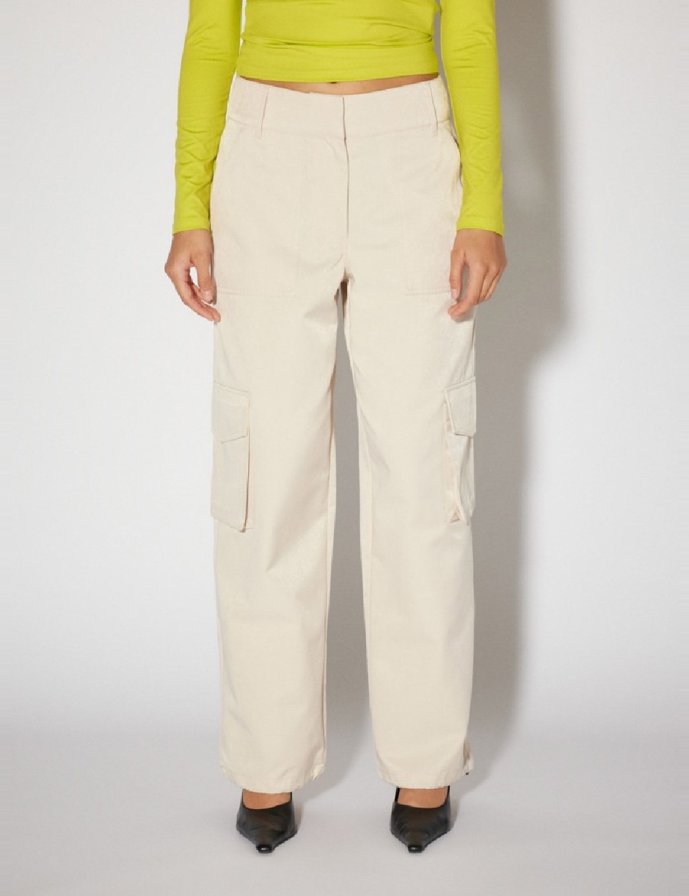 Pantaloni Something New, crem - 1 | YEO