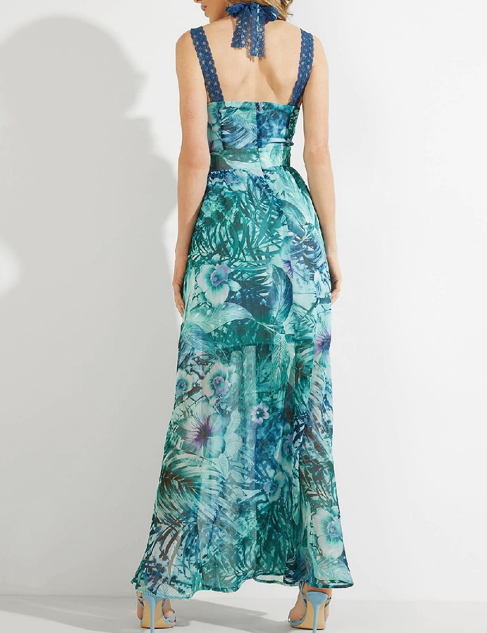 Rochie lunga Guess, albastru - 1 | YEO