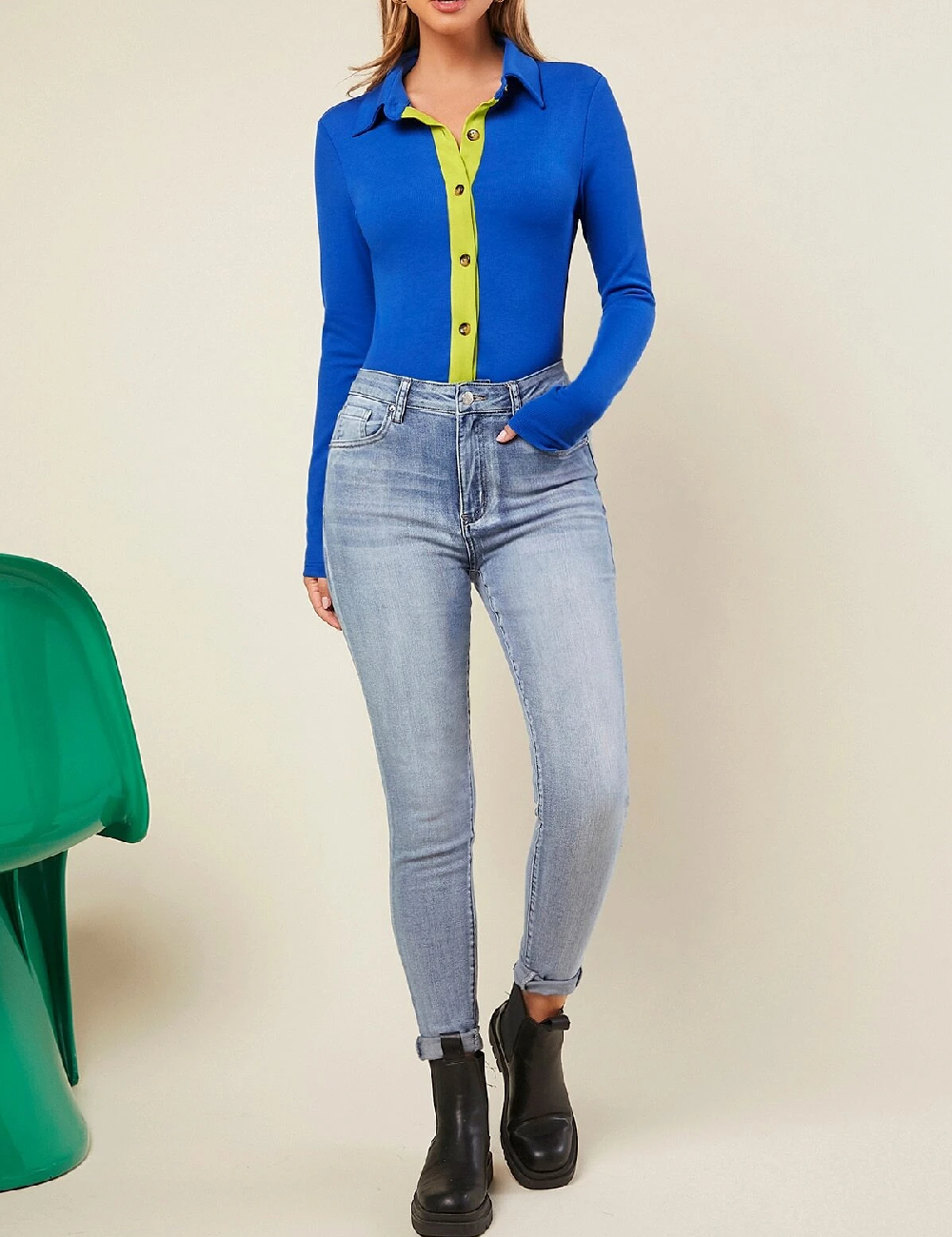 Bluza SHEIN, albastru