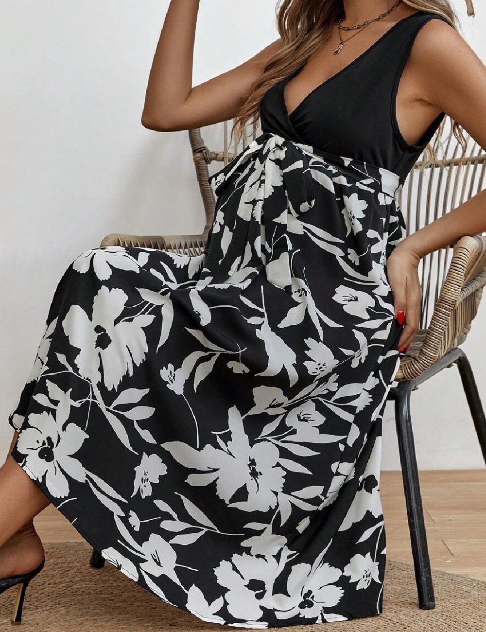 Rochie medie SHEIN Maternity, negru - 1 | YEO