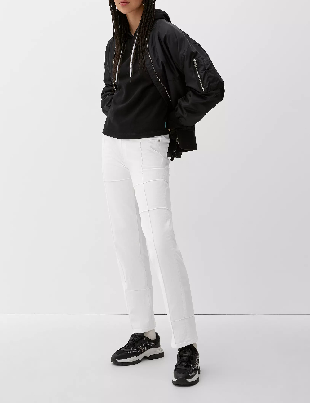 Pantaloni Q/S, alb