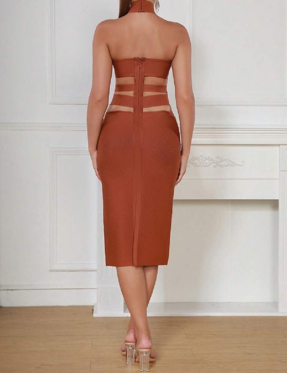 Rochie medie SHEIN, maro - 1 | YEO
