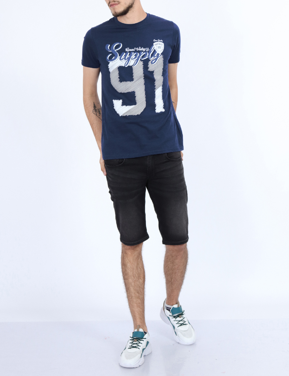 Tricou Milano Bulls, bleumarin