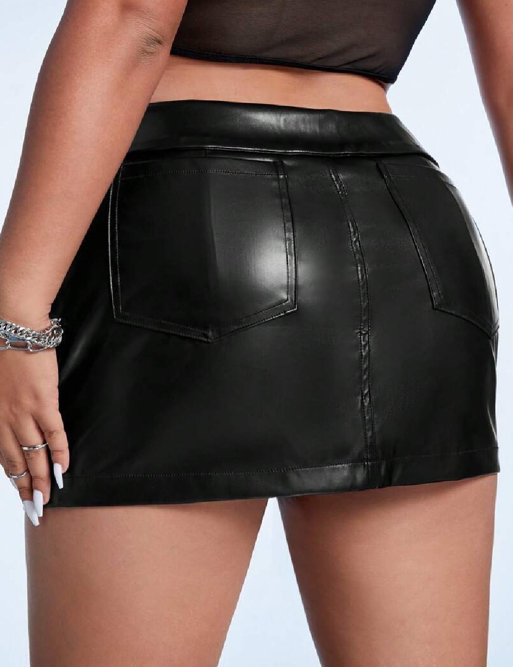 Fusta SHEIN CURVE, negru - 1 | YEO