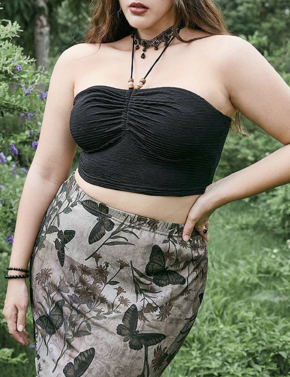 Top Romwe Plus Size, negru - 1 | YEO