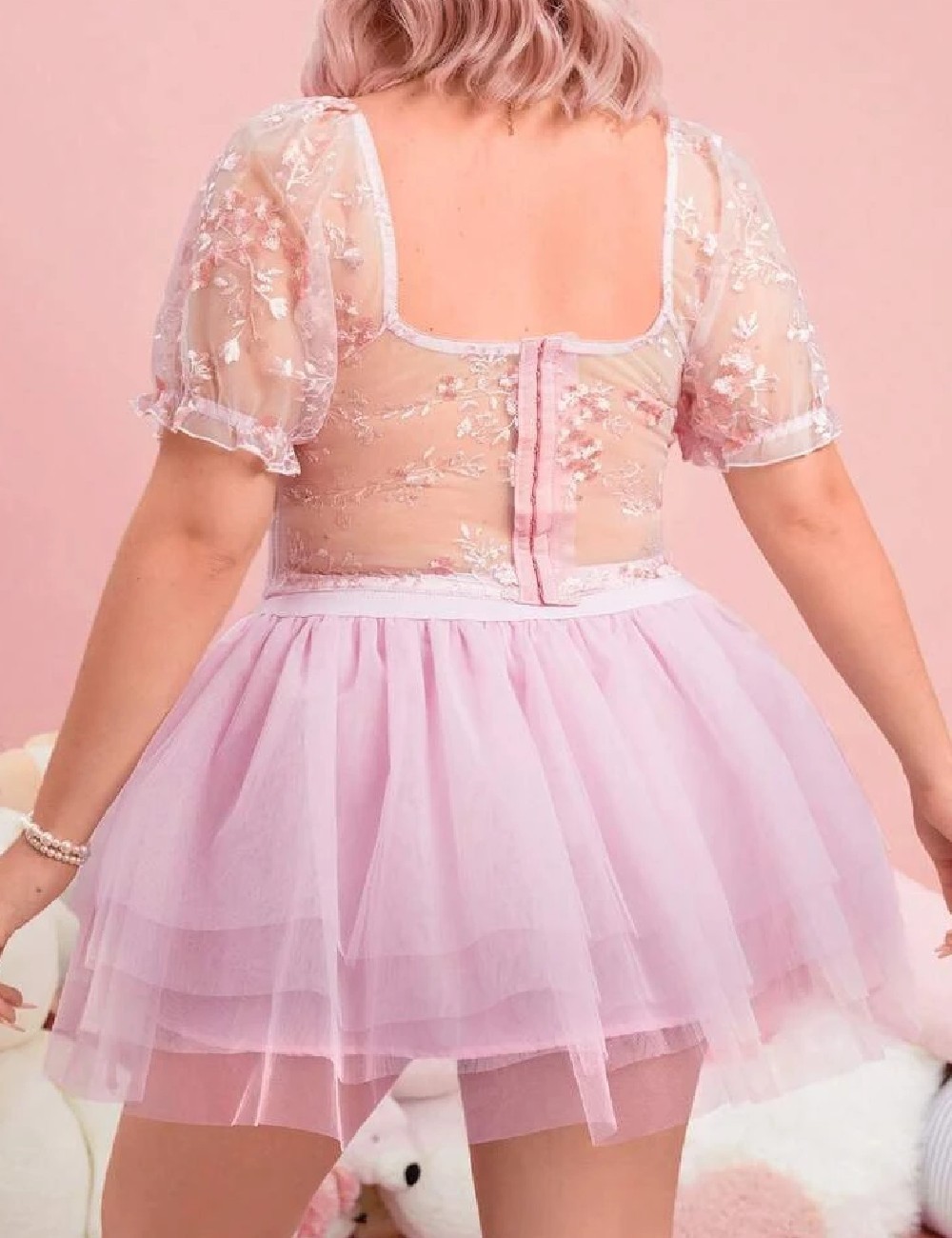 Top Romwe Plus Size, roz - 1 | YEO