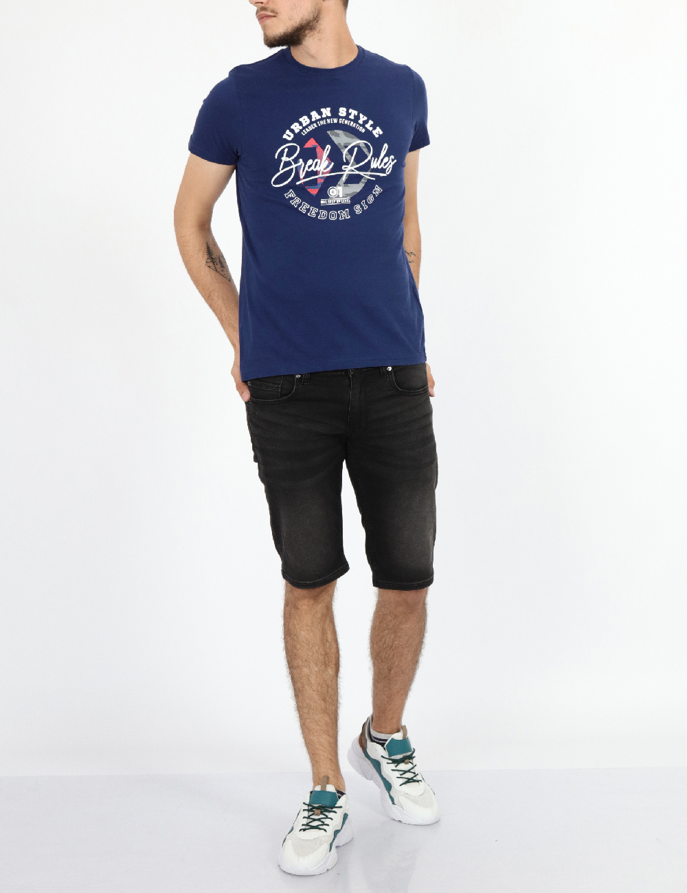 Tricou Milano Bulls, bleumarin