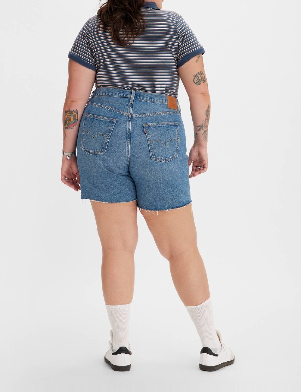 Pantaloni scurti Levi S Plus Size, albastru - 1 | YEO