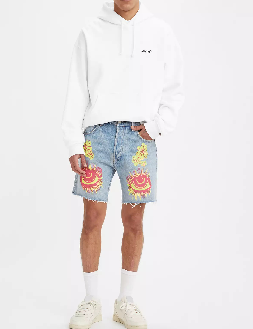 Pantaloni scurti Levi S, albastru
