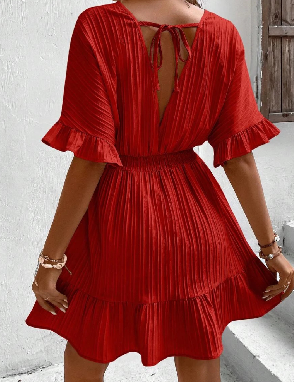Rochie scurta SHEIN, rosu - 1 | YEO