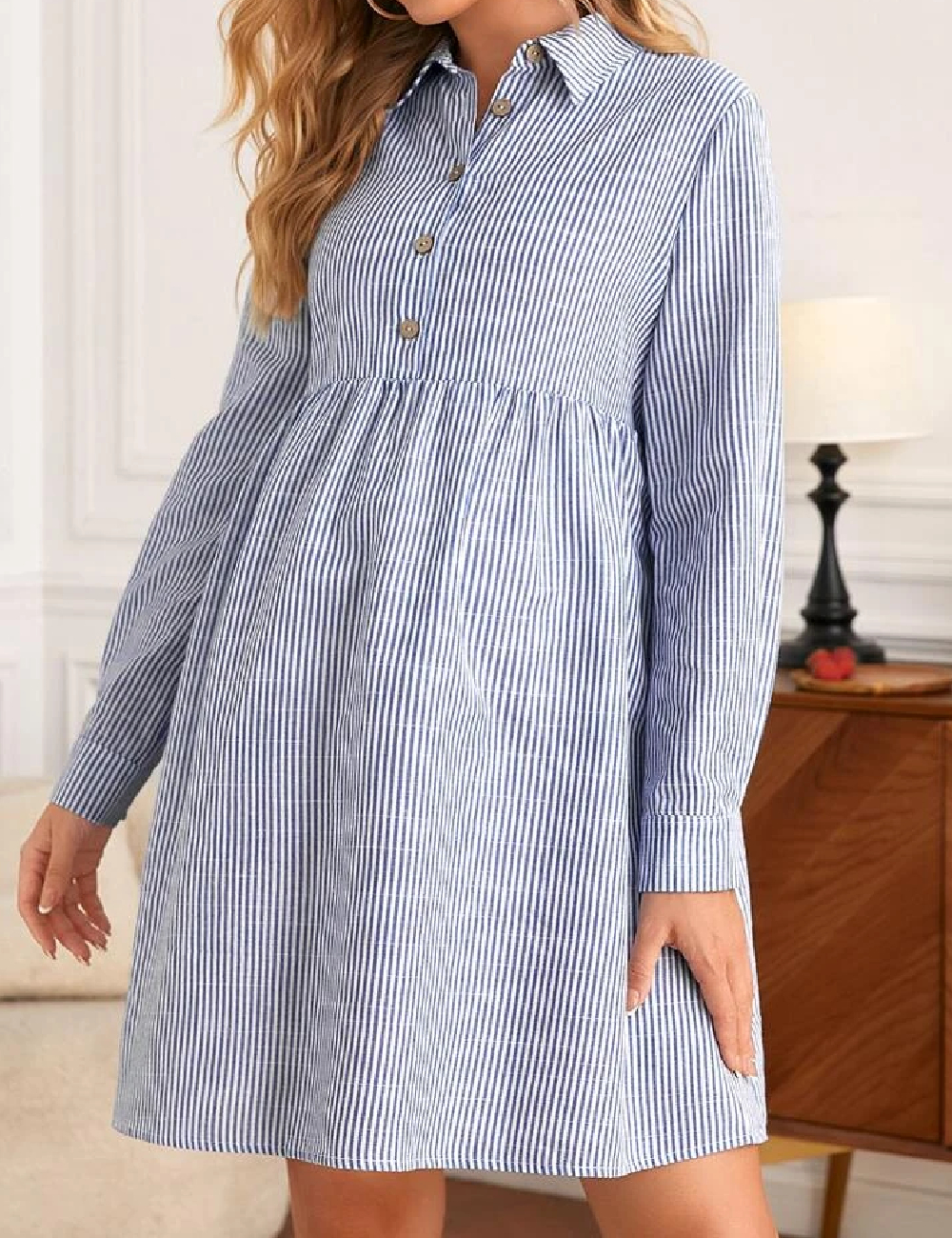 Rochie scurta SHEIN Maternity, albastru